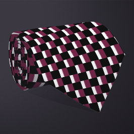 Geruit Qatar-vlagpatroon Stropdas