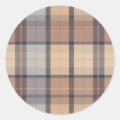 Geruit Ronde Sticker (Voorkant)