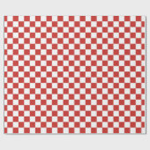 Geruit rood cadeaupapier (Vlak)