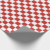 Geruit rood cadeaupapier (Hoek)