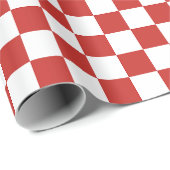 Geruit rood cadeaupapier (Rol Hoek)