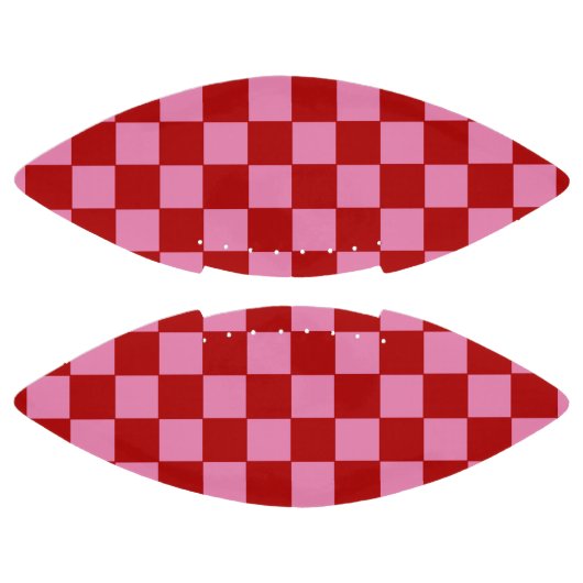 Geruit rood en heet roze american football (Panelen)