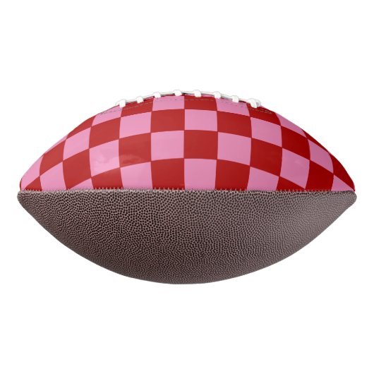 Geruit rood en heet roze american football (Gedraaid 90)