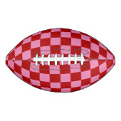 Geruit rood en heet roze american football (Voorkant)