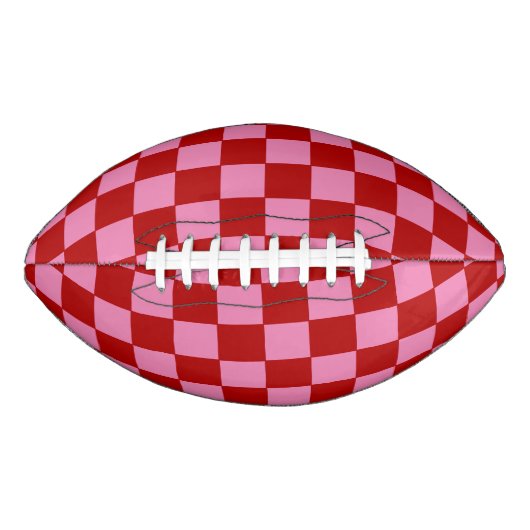 Geruit rood en heet roze american football (Voorkant)