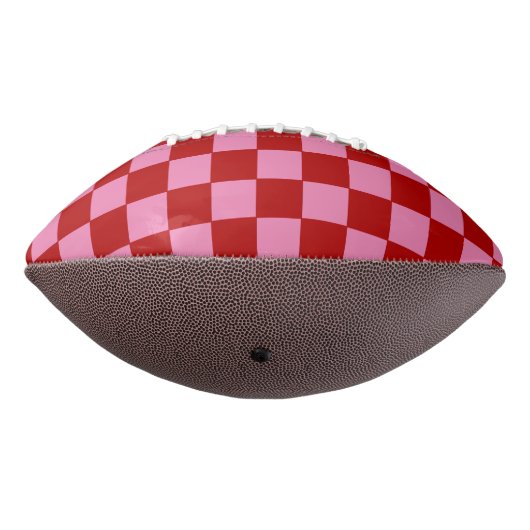 Geruit rood en heet roze american football (Gedraaid 270)
