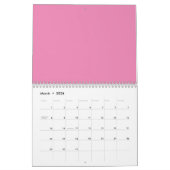 Geruit rood en heet roze kalender (Mar 2026)