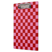 Geruit rood en heet roze klembord (Links)
