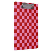 Geruit rood en heet roze klembord (Rechts)