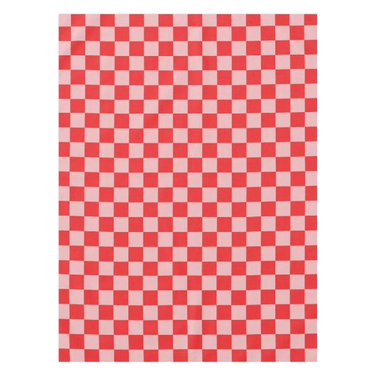 geruit rood en roze tafelkleed (Voorkant)