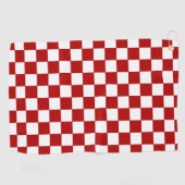 Geruit Rood en Wit Golfhanddoek (Horizontaal)