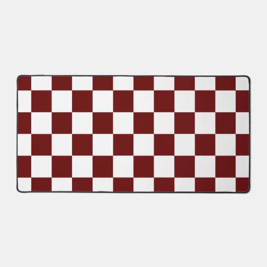 Geruit Rood en Wit Retro Bureaumat (Voorkant)