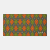 Geruit Rood Groen Gepersonaliseerd Bureaumat (Voorkant)
