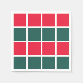 Geruit rood groen geruit feest servet