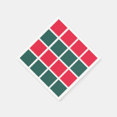 Geruit rood groen geruit feest servet (Hoek)