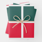 Geruit rood groen geruit inpakpapier vel (In situ)