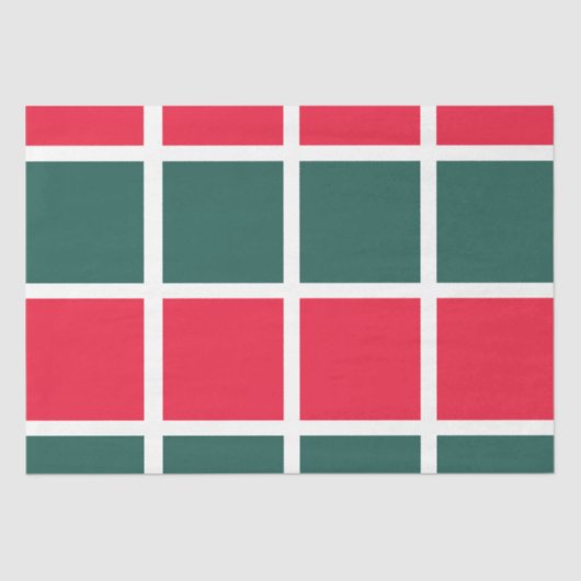 Geruit rood groen geruit tissuepapier (Voorkant)