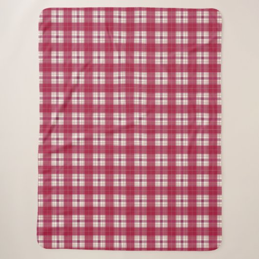 geruit rood sherpa deken (Voorkant)