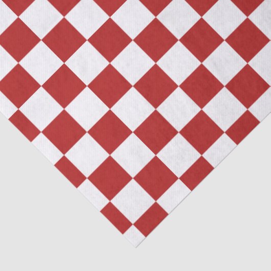 Geruit rood wit tissuepapier (Detail)