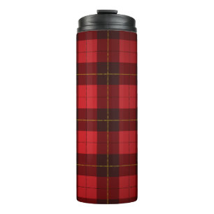 Geruit rood zwart geruit rustieke elegant thermosbeker
