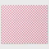 Geruit roze en wit inpakpapier (Vlak)