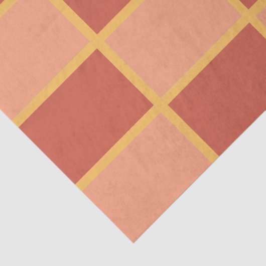 Geruit roze rood geruit vierkant patroon tissuepapier (Detail)