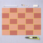 Geruit roze rood geruit vierkant patroon tissuepapier (Craft)