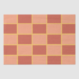 Geruit roze rood geruit vierkant patroon tissuepapier