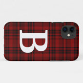 GERUIT RUITENPATROON ZWART ROOD AANPASSEN TYPOGRAF Case-Mate iPhone CASE (Achterkant (horizontaal))