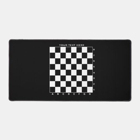 Geruit schaakbord aangepaste kleur bureau mat (Voorkant)