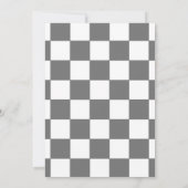 Geruit Schaats verjaardagsfeestje uitnodiging (Achterkant)