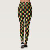 Geruit Senegalees vlagpatroon Leggings (Achterkant)
