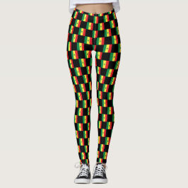 Geruit Senegalees vlagpatroon Leggings