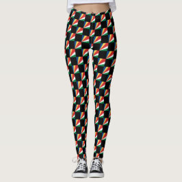 Geruit Seychellen vlagpatroon Leggings
