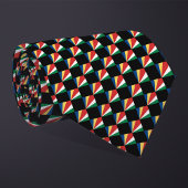 Geruit Seychellen vlagpatroon Stropdas