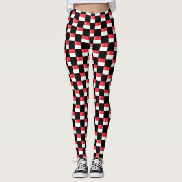 Geruit Singapore-vlagpatroon Leggings