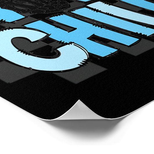 Geruit skelet Hand Wild Child Spooky Halloween Poster (Hoek)