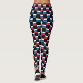 Geruit Sloveens vlagpatroon Leggings (Achterkant)