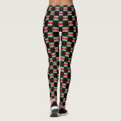 Geruit Suriname Vlag Patroon Leggings (Achterkant)