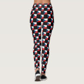 Geruit Tsjechisch vlagpatroon Leggings (Achterkant)