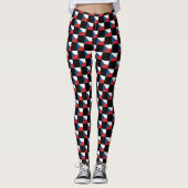 Geruit Tsjechisch vlagpatroon Leggings (Voorkant)