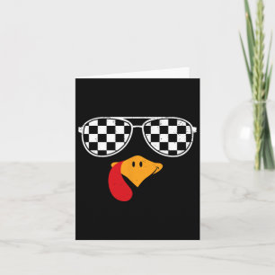 Geruit Turkije Grappige Retro Thanksgiving Race Au Kaart