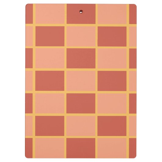 geruit vierkant patroon klembord (Achterkant)
