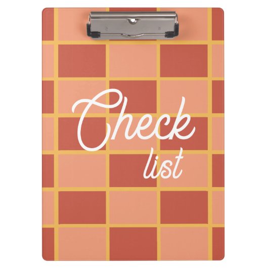 geruit vierkant patroon klembord (Voorkant)