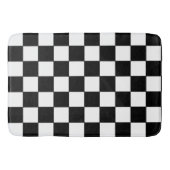 Geruit wit en zwart badmat (Voorkant)