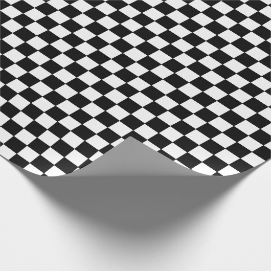 Geruit wit en zwart cadeaupapier (Hoek)