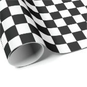 Geruit wit en zwart cadeaupapier (Rol Hoek)