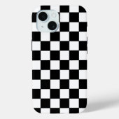 Geruit wit en zwart Case-Mate iPhone case (Achterkant)