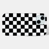 Geruit wit en zwart Case-Mate iPhone case (Achterkant (horizontaal))