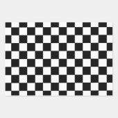 Geruit wit en zwart inpakpapier vel (Voorkant)